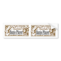 Banjo Player Stickers Bumper Sticker