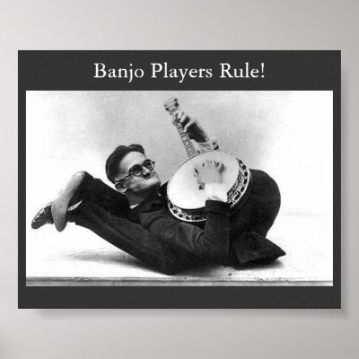 Banjo Players Rule! Print by d4dooley