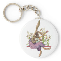 Banjo Playing Bunny Keychain keychains