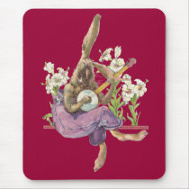 Banjo Playing Bunny Mousepad mousepads