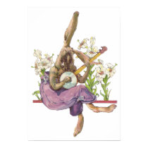 Banjo Playing Bunny Poster posters