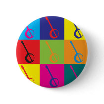 Banjo Pop Art Buttons