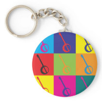 Banjo Pop Art Key Chain