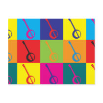 Banjo Pop Art Post Cards