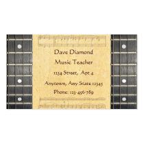 Banjo Strings Fretboard Sheet Music Business Cards Business Card  at Zazzle