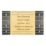 Banjo Strings Fretboard Sheet Music Business Cards