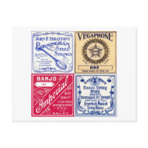 Banjo Strings Postcard postcards
