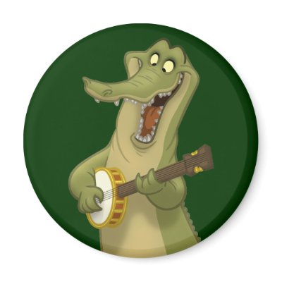 Banjo-Strummin' Gator Magnet by stlewis75
