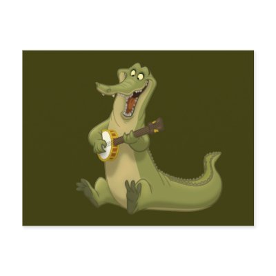 Banjo-Strummin' Gator Postcards by stlewis75