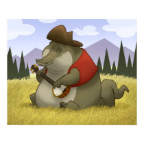 Banjo-Strummin’ Gator Poster posters
