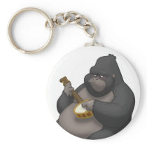 Banjo-Strummin' Gorilla Keychain