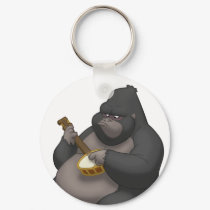 Banjo-Strummin' Gorilla Keychain