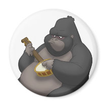 Banjo-Strummin' Gorilla Magnet