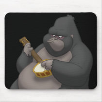 Banjo-Strummin' Gorilla Mousepad by stlewis75 Banjo-Strummin' Gorilla Mousepad