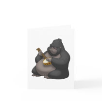 Banjo-Strummin' Gorilla Note Card
