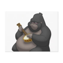Banjo-Strummin' Gorilla Postcard