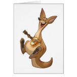Banjo-Strummin’ Kangaroo Card (Blank Inside)
