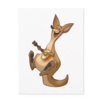 Banjo-Strummin’ Kangaroo Postcard