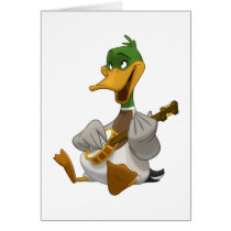 Banjo-Strummin' Mallard Card (Blank Inside)