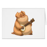 Banjo-Strummin' Pig Card (Blank Inside)