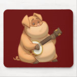 Banjo-Strummin' Pig Mousepad