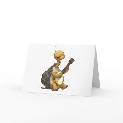 Banjo-Strummin’ Tortoise Card (Blank Inside) by stlewis75