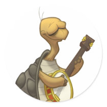 Banjo-Strummin’ Tortoise Stickers
