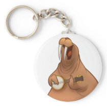 Banjo-Strummin' Walrus Keychain