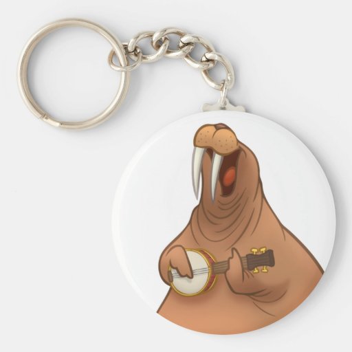Banjo-Strummin' Walrus Keychain