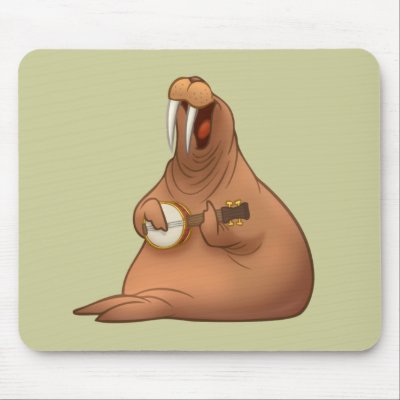 Banjo-Strummin' Walrus Mousepad by stlewis75
