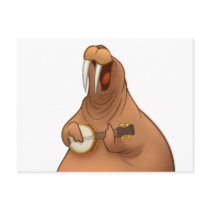Banjo-Strummin' Walrus Postcards by stlewis75 Banjo-Strummin' Walrus Postcards