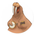Banjo-Strummin' Walrus Stickers
