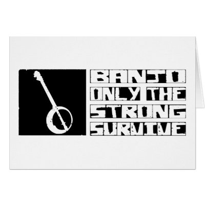 Banjo Survive Greeting Cards by itsallhot