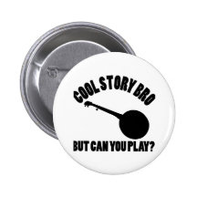 Banjo Vector Designs Button