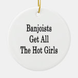 Banjoists Get All The Hot Girls Christmas Ornament