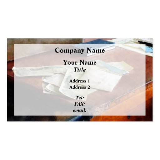 Bank Checks Dated 1923 Business Card Templates