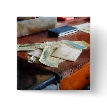 Bank Checks Dated 1923 Pinback Button
