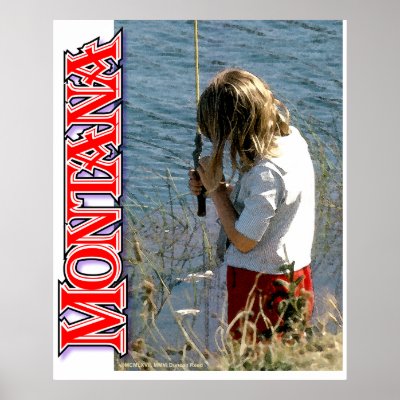bank fishin' Montana poster by Duncan_Reed