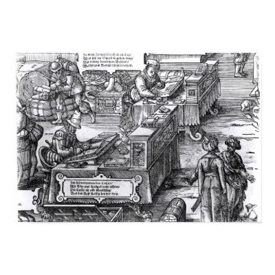 Bank Interior Print by bridgemanart