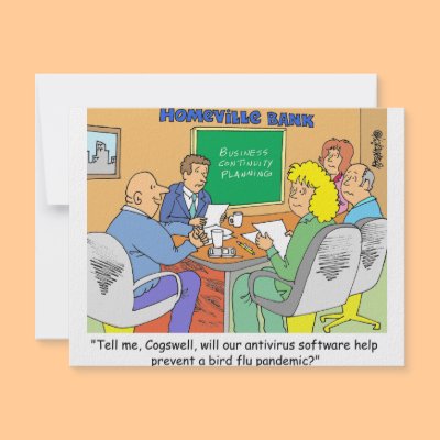 BANKING / ANTI VIRUS SOFTWARE / BIRD FLU PERSONALIZED INVITATIONS by banker_broker_gifts