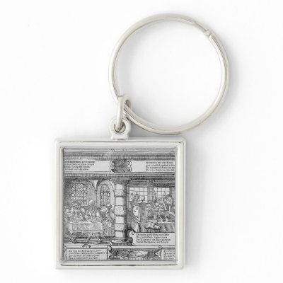 Banking Scene Key Chain by bridgemanart