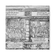 Banking Scene Fridge Magnet