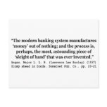 Banking Systems Manufacture Money Out Of Nothing Post Card