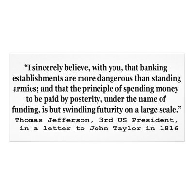 Banks Are More Dangerous Than Standing Armies Photo Card by wallarts