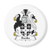 Banks Family Crest magnets by coatsofarms Banks Family Crest magnets