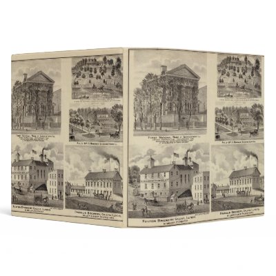 Banks, residences and breweries in Shawneetown Vinyl Binder by davidrumsey