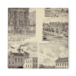 Banks, residences and breweries in Shawneetown Fridge Magnet