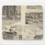 Banks, residences and breweries in Shawneetown Mousepad