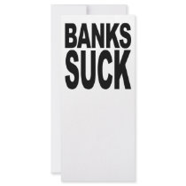 Banks Suck Full Color Rack Card