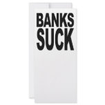 Banks Suck Full Color Rack Card